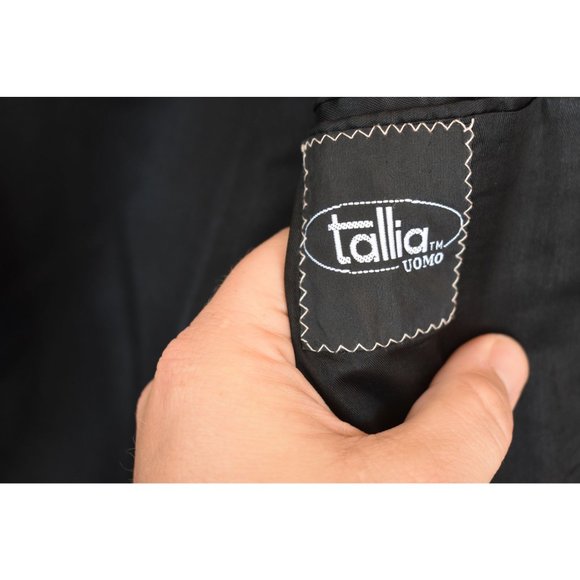 Men's Tallia Uomo Black Wool 2 Button Tuxedo Jacket Size 42R - Picture 5 of 8